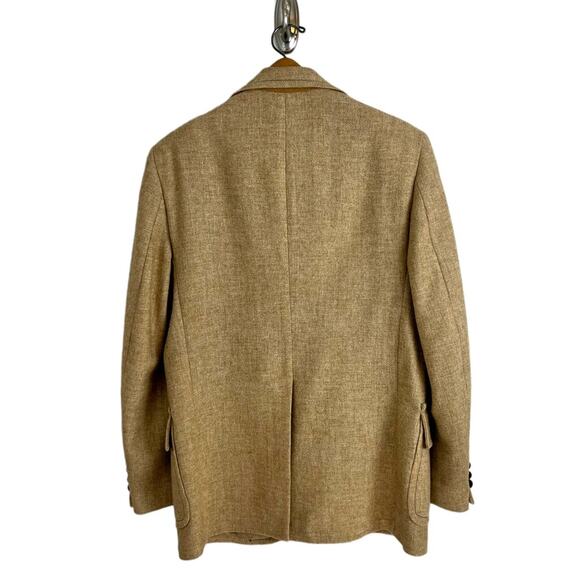 Vintage Wool Blazer MacAll Fifth Avenue Camel Tweed Hunt Jacket Patch Pockets - Picture 8 of 16